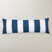 Marineblauwe strepen, witte strepen, gestreept pat lichaamskussen (Achterkant)