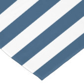 Marineblauwe strepen, witte strepen, gestreept pat medium tafelloper (Hoek)