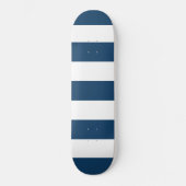 Marineblauwe strepen, witte strepen, gestreept pat persoonlijk skateboard (Voorkant)