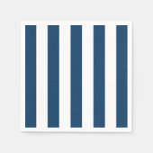 Marineblauwe strepen, witte strepen, gestreept pat servet (Voorkant)