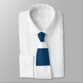 Marineblauwe strepen, witte strepen, gestreept pat stropdas (Gebonden)