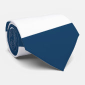 Marineblauwe strepen, witte strepen, gestreept pat stropdas (Opgerold)