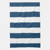 Marineblauwe strepen, witte strepen, gestreept pat theedoek (Verticaal)