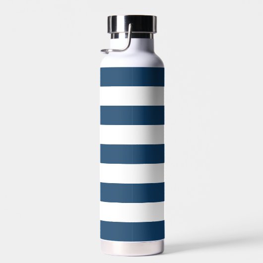 Marineblauwe strepen, witte strepen, gestreept pat waterfles (Rechts)