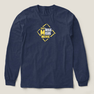 Marineblauwe T-shirt met lange mouwen