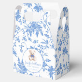 Marineblauwe teddybeer baby jongen douche gunst do bedankdoosjes (Geopend)