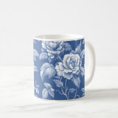 Marineblauwe Toile Koffiemok (Voorkant rechts)