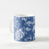 Marineblauwe Toile Koffiemok (Voorkant links)