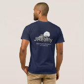 Marineblauwe Tri-Blend T-shirt (Achterkant volledig)