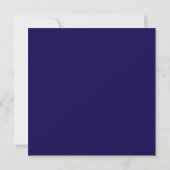 Marineblauwe uitnodiging met gouden afstudeertekst (Achterkant)