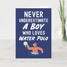 Marineblauwe waterpolokaarten voor jongens voor he kaart