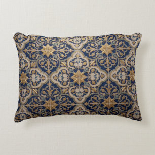 ✨ Marineblauwe Weelderige Vintage Luxe Stijl ✨ Accent Kussen