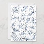 Marineblauwe wintertakken | Vakantie foto 2017 Feestdagenkaart (Achterkant)