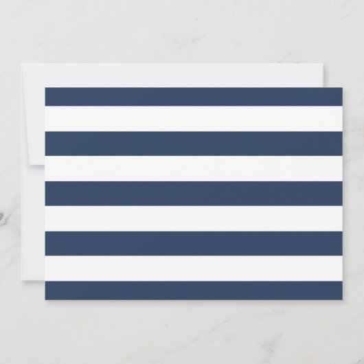 Marineblauwe & Witte Mooie Moderne Kalligrafie Bab Kaart (Achterkant)