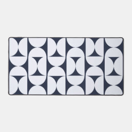 Marineblauwe & Witte Retro Boog Bureaumat | Modern