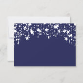 marineblauwe witte sterren voor de tachtigste verj save the date (Achterkant)