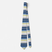 Marineblauwe Zeevaartstrepen Stropdas (Voorkant)
