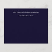 Marineblauwe Zonnebloemen Bruiloft Modern Budget (Achterkant)