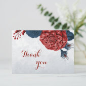 marinebloemen botanisch bedankkaart (Staand voorkant)