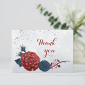 marinebloemen botanisch bedankkaart (Staand voorkant)