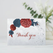 marinebloemen botanisch bedankkaart (Staand voorkant)