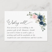 Marinebloemen, roze bloemen, bloemrijke wens goed informatiekaartje (Voorkant)