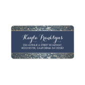 marinebloemenbruiloft etiket (Voorkant)