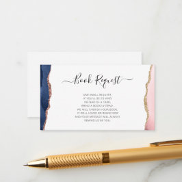 marineboekaanvraag en blush agate book informatiekaartje