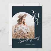 Marineboog Moderne minimalistische foto afstudeerf Kaart (Voorkant)