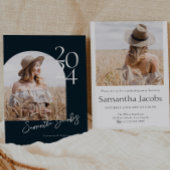 Marineboog Moderne minimalistische foto afstudeerf Kaart