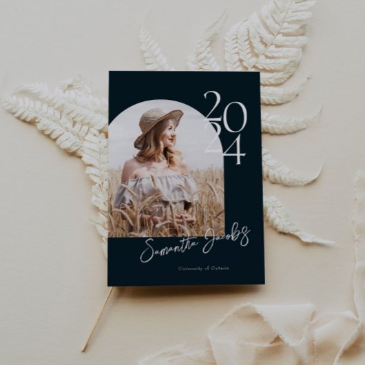 Marineboog Moderne minimalistische foto afstudeerf Kaart