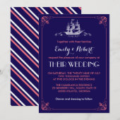marineboot Anchor Wedding Invitation Kaart (Voorkant / Achterkant)