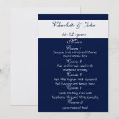Marinebruiloft menu (Voorkant / Achterkant)