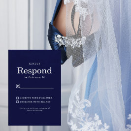 Marinebruiloft RSVP Kaartje