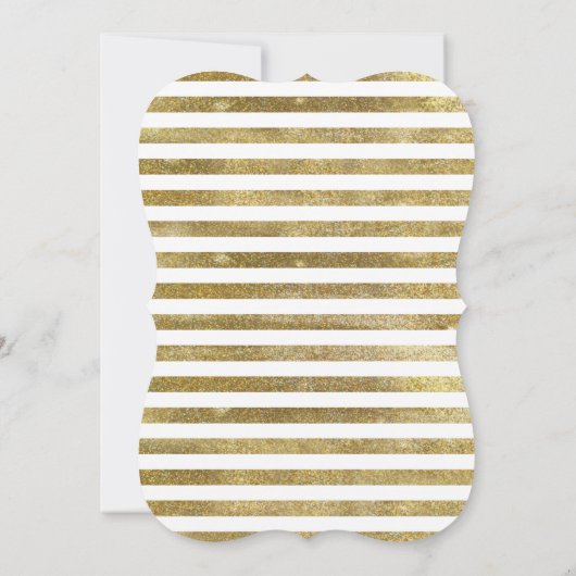 Marineburgunder Bloemrijk Gouden Glitter Strepen B Kaart (Achterkant)