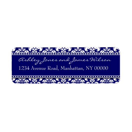 Marinedemasker retour adreslabels etiket (Voorkant)