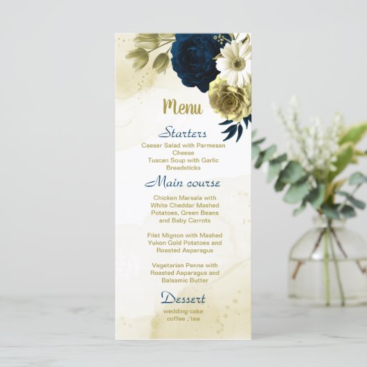 marineduinbruin ivoorgoud menu (Staand voorkant)