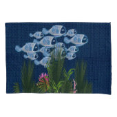 Marinegetextureerde vis, roze koraal kussensloop (Voorkant)