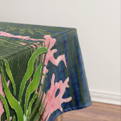 Marinegetextureerde vis, roze koraal tafelkleed (Voorbeeld)