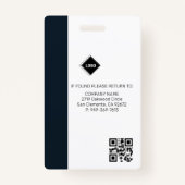 marinegolf | Werknemersfoto ID Bedrijfsbeveiliging Badge (Achterkant)