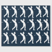 marinegolfers-silhouet cadeaupapier (Vlak)