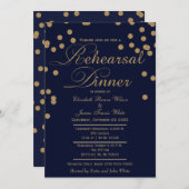 marinegoud glitter - repetitie nodigt uit tot een  kaart (Voorkant / Achterkant)