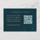 Marinegoud Sterren Bruiloft Website | RSVP QR-code Informatiekaartje (Achterkant)