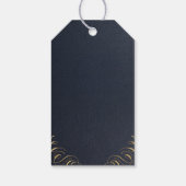 Marinegoudelegante kalligrafie bruiloft bedankt cadeaulabel (Achterkant)