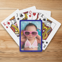 Marinegrens voor uw foto speelkaarten