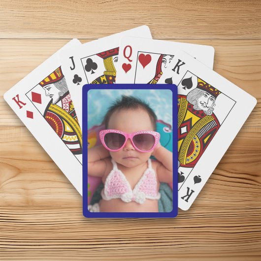 Marinegrens voor uw foto speelkaarten