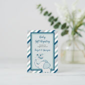 Marinegriffie en Mint Elephant Baby shower Cadeaur Informatiekaartje (Staand voorkant)