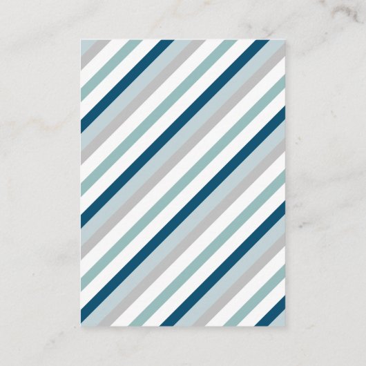 Marinegriffie en Mint Elephant Baby shower Cadeaur Informatiekaartje (Achterkant)