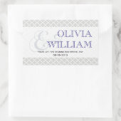 Marinegrijs Marokkaanse tegel ampersand bruiloft g Rechthoekige Sticker (Tas)