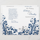 marinegrijs wit abstract bloemetjesprogramma (Voorkant / Achterkant)